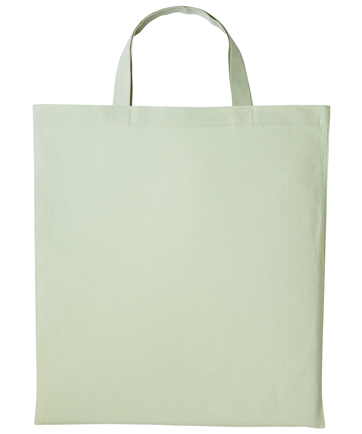 Shopper de algodn con asas cortas | Menta Pastel