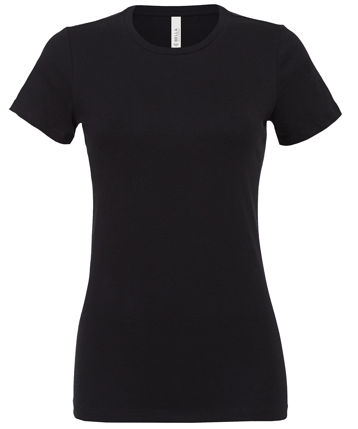 Camiseta de manga corta holgada de jersey para mujer | Negro - Carbn