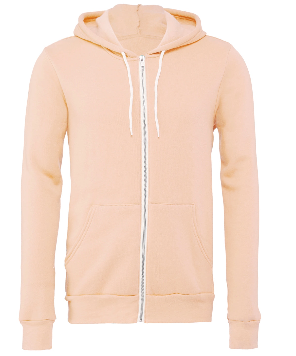 Unisex Polycotton Fleece Full-Zip Hoodie | Pfirsich