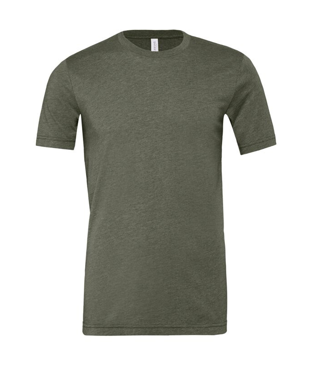 Camiseta unisex de manga corta en mezcla de algodn y polister en color jaspeado | Verde Militar Jaspeado