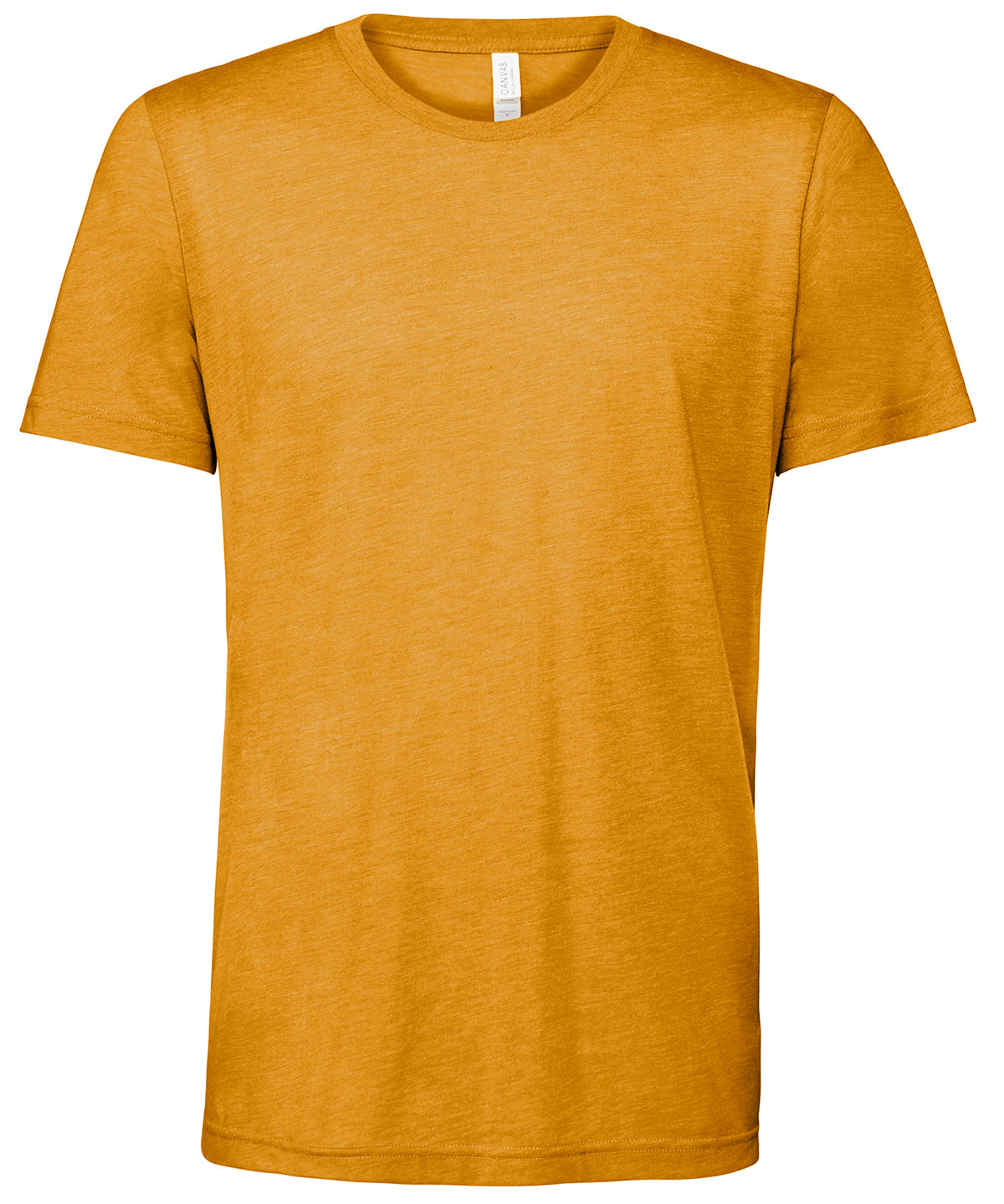 Camiseta unisex de cuello redondo de triblend | Mostaza Triblend