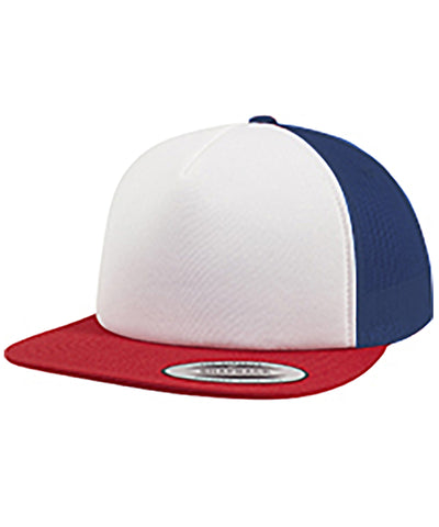 Casquette de camion d'espuma avec façade blanche (6005FW) | Rouge/Blanco/Azul Royal