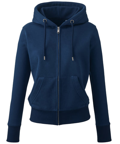 Sudadera con capucha de cremallera completa para mujer | Azul Marino