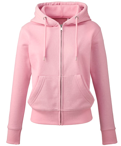 Sudadera con capucha de cremallera completa para mujer | Rosa
