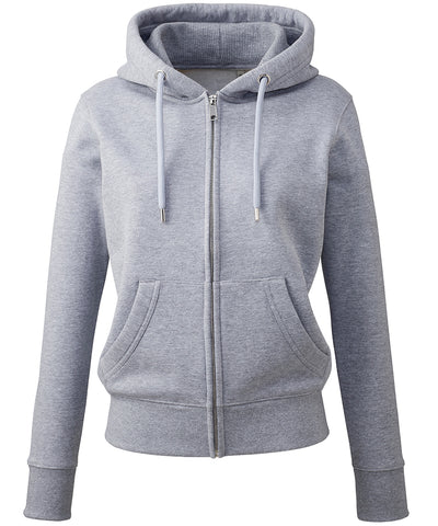 Sudadera con capucha de cremallera completa para mujer | Gris Marengo