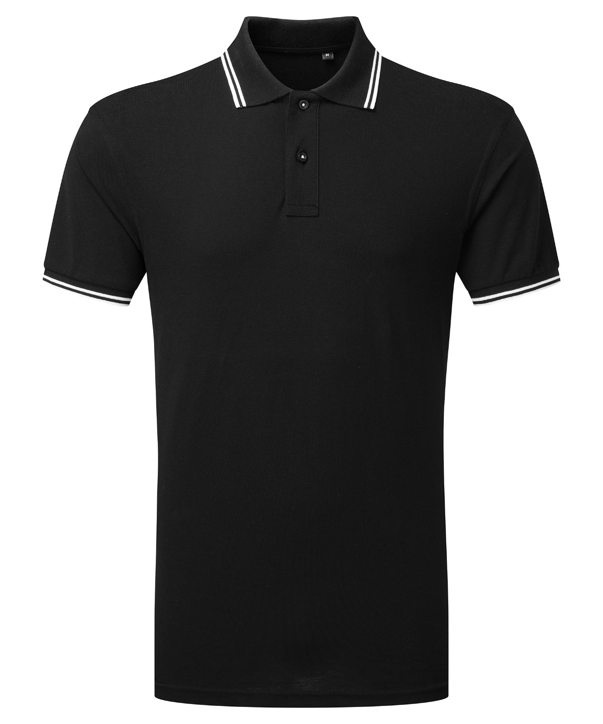 Polo classique de coupe recto pour homme | Nègre/Blanc