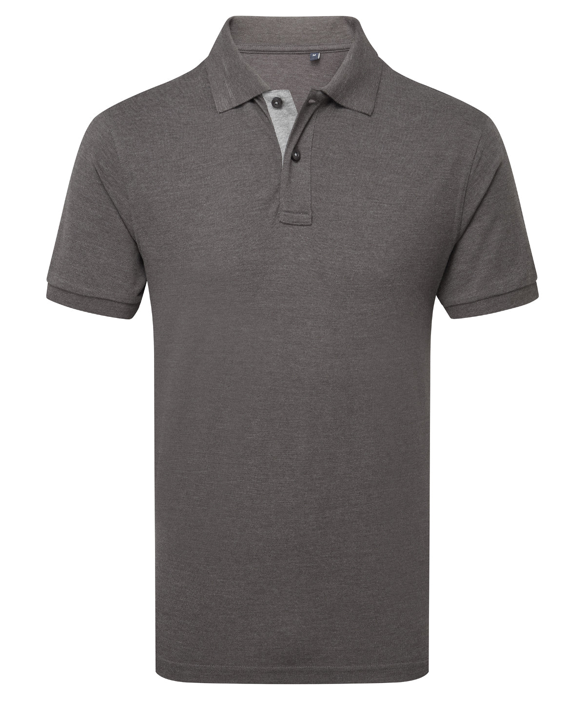 Polo clsico de hombre con ajuste clsico y contraste | Gris Carbn/Gris Jaspeado