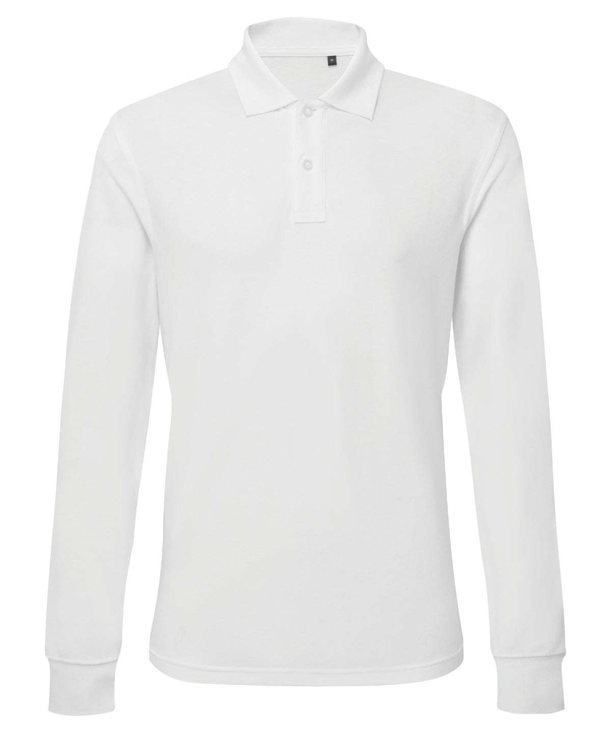Polo de manga larga de corte clsico para hombre | Blanco