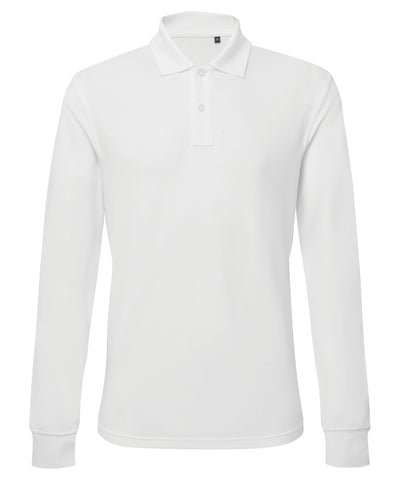 Polo de manga larga de corte clsico para hombre | Blanco