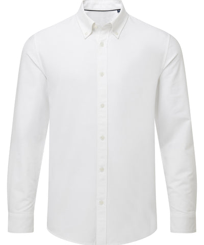 Camisa de algodn de manga larga para hombre Oxford | Blanco