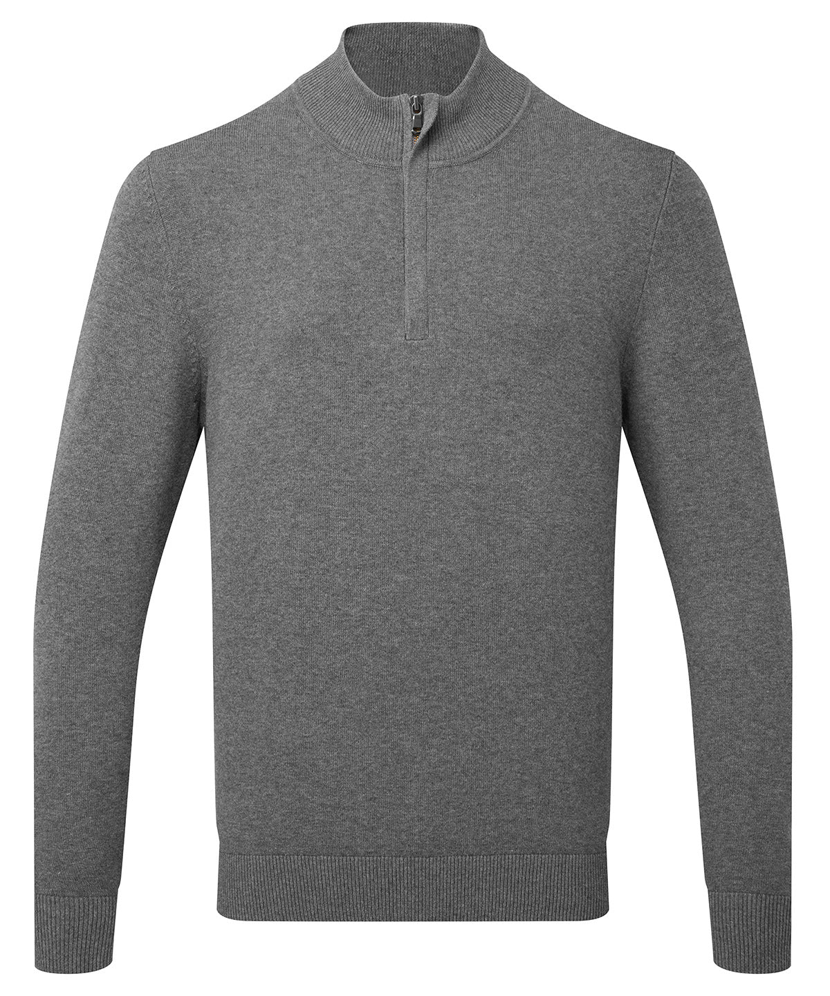 Jersey de algodn para hombre con cremallera | Gris Oscuro