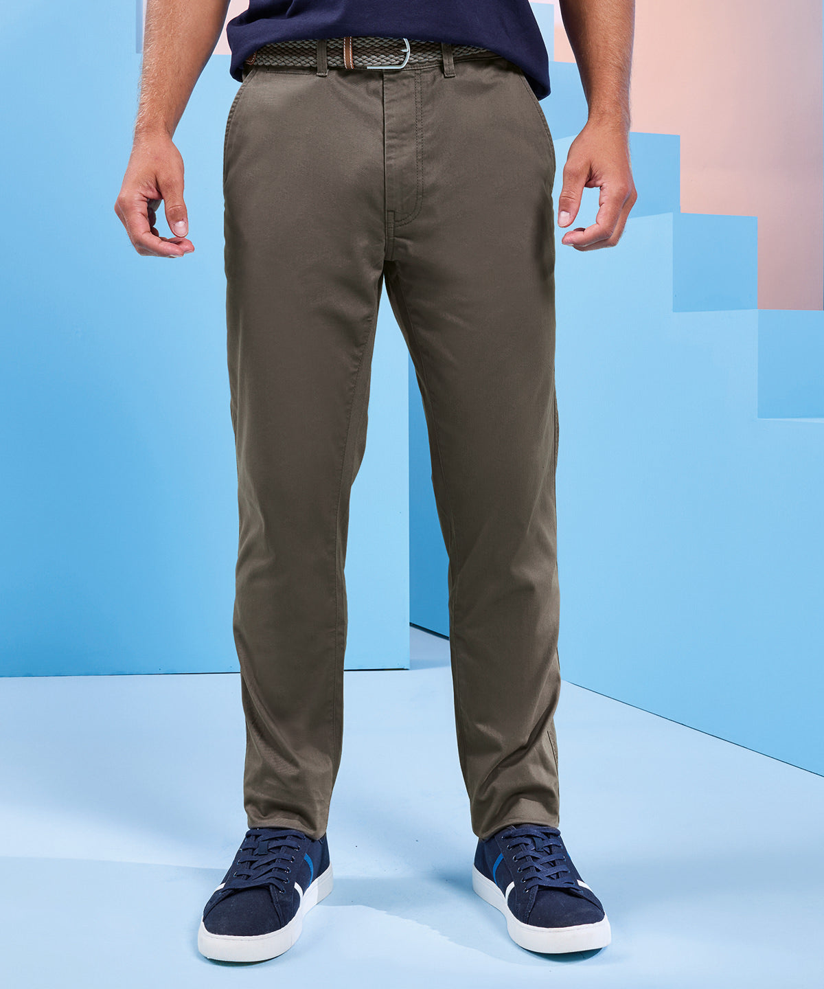 Chinos de corte clsico para hombre | Azul marino