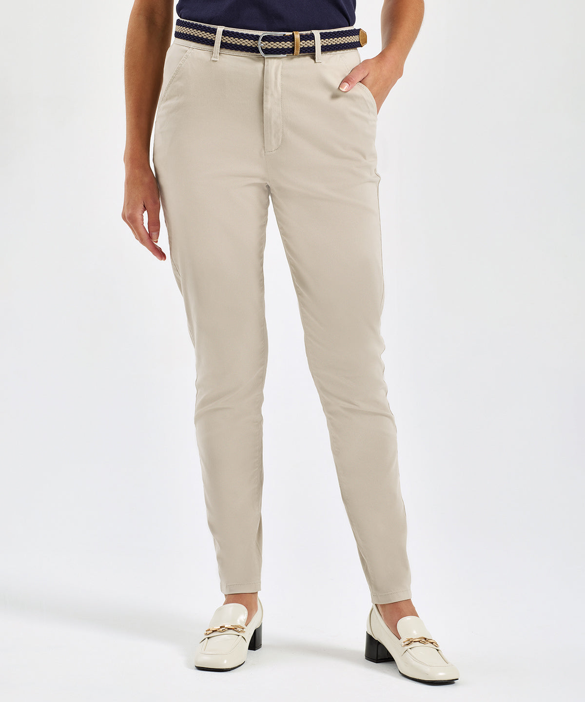 Pantalones chinos ligeros para mujer | Azul Marino