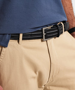 Cinturn de trenza de cuero | Negro