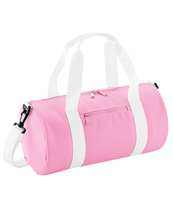 Bolso de barril mini | Negro/Fucsia