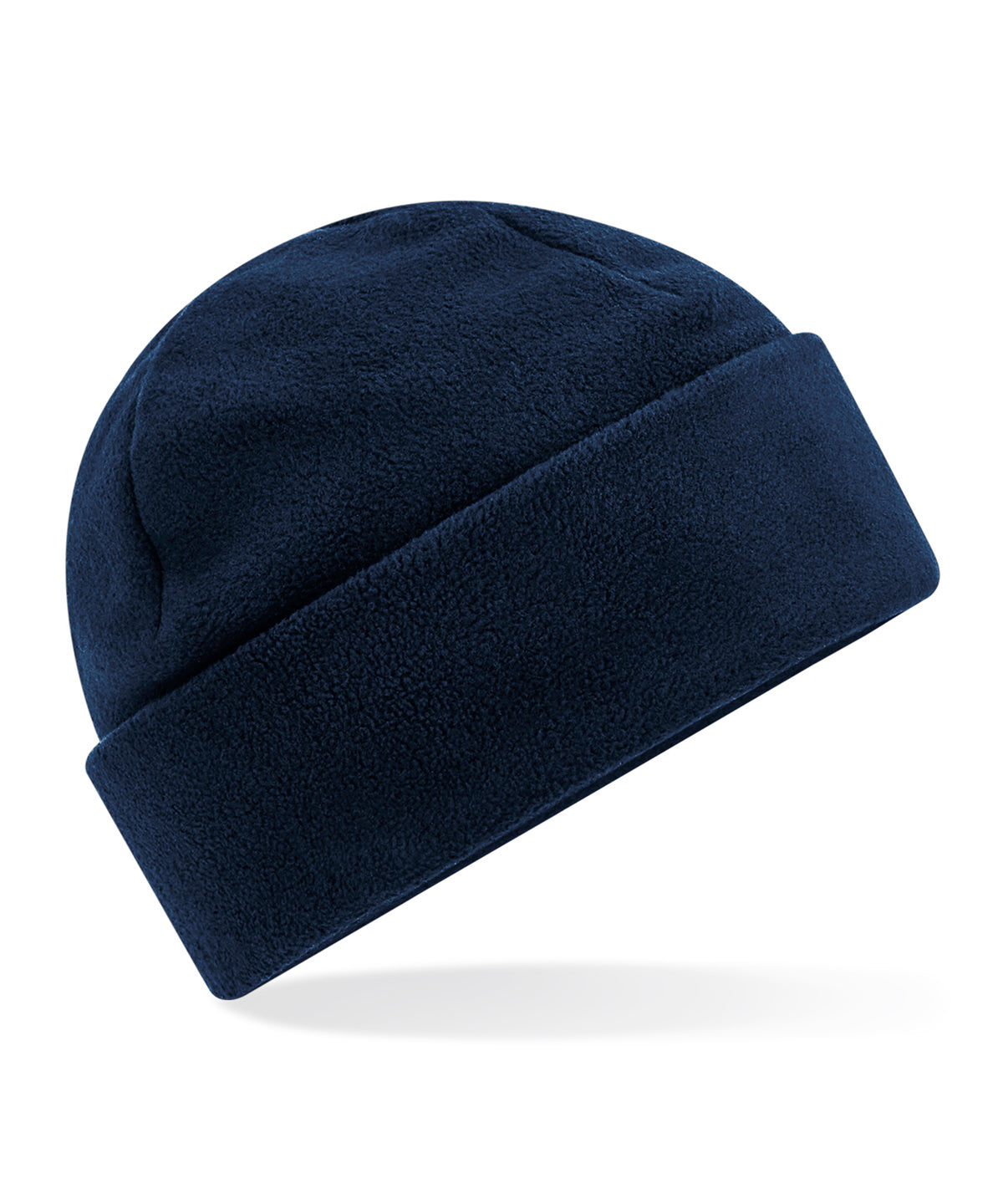 Beanie aus recycelter Wolle mit Umschlag | Marineblaue Francs