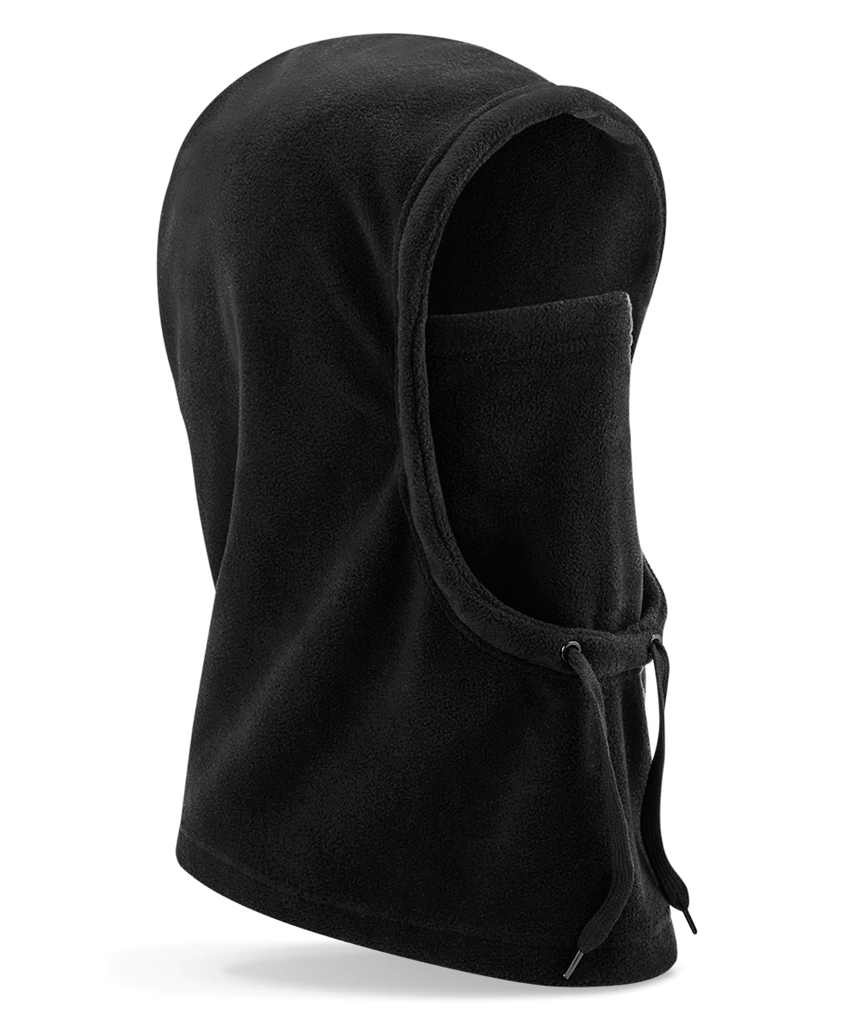 Kapuze aus recyceltem Fleece | Schwarz