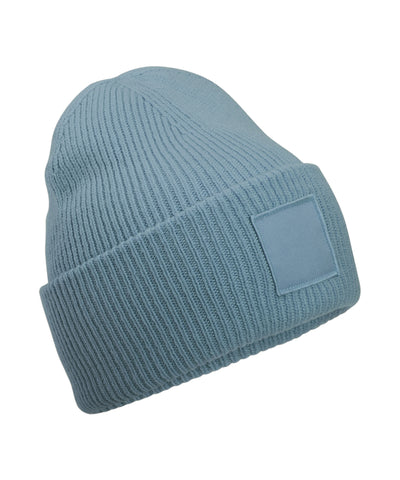 Gorro de punto con parche tonal de borde profundo | Azul Grisceo