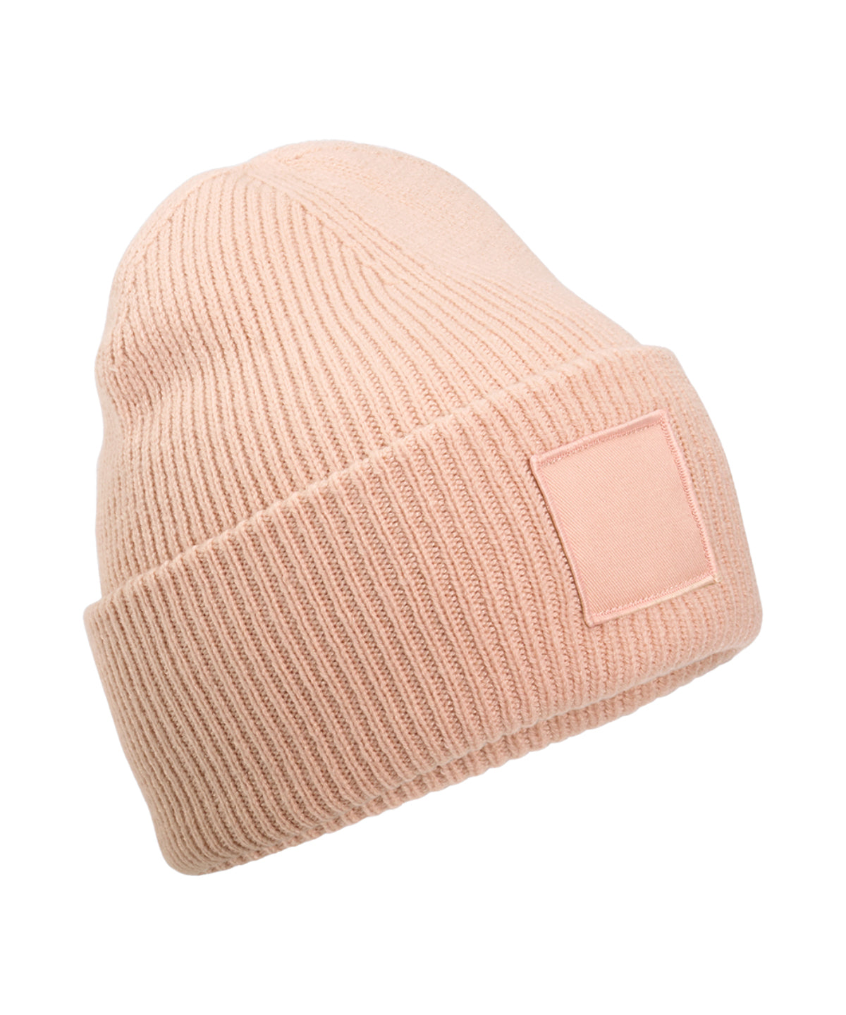 Gorro de punto con parche tonal de borde profundo | Melocotn