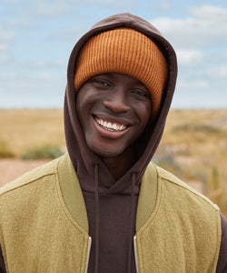 Klassische Strickmütze mit tiefem Umschlag | Schwarz