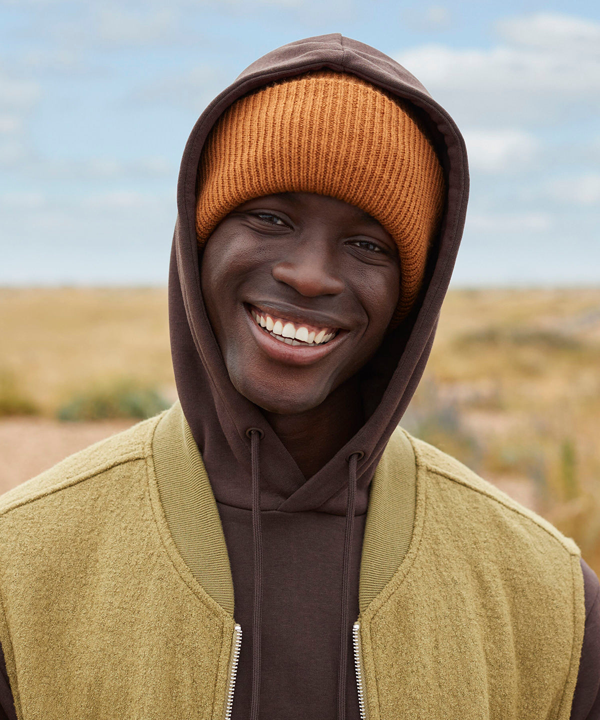 Klassische Strickmütze mit tiefem Umschlag | Klassisches Rot
