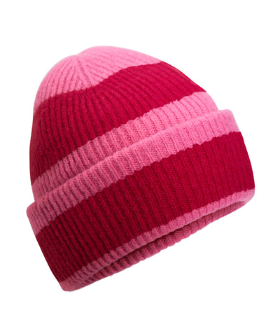 Farbblock-Mütze | True Pink/Classic Red