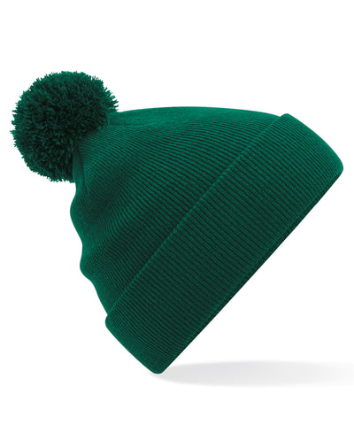 Gorro de lana avec pompon pour nios | Vert Botella