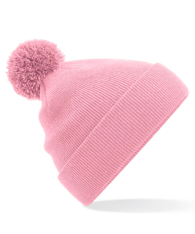 Gorro de lana avec pompon pour nios | Rosa Empolvado