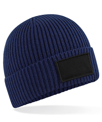 Gorro de moda con parches | Azul Marino/Negro