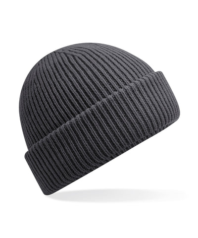 Atmungsaktive, winddichte Beanie mit Elementen | Graphitgrau