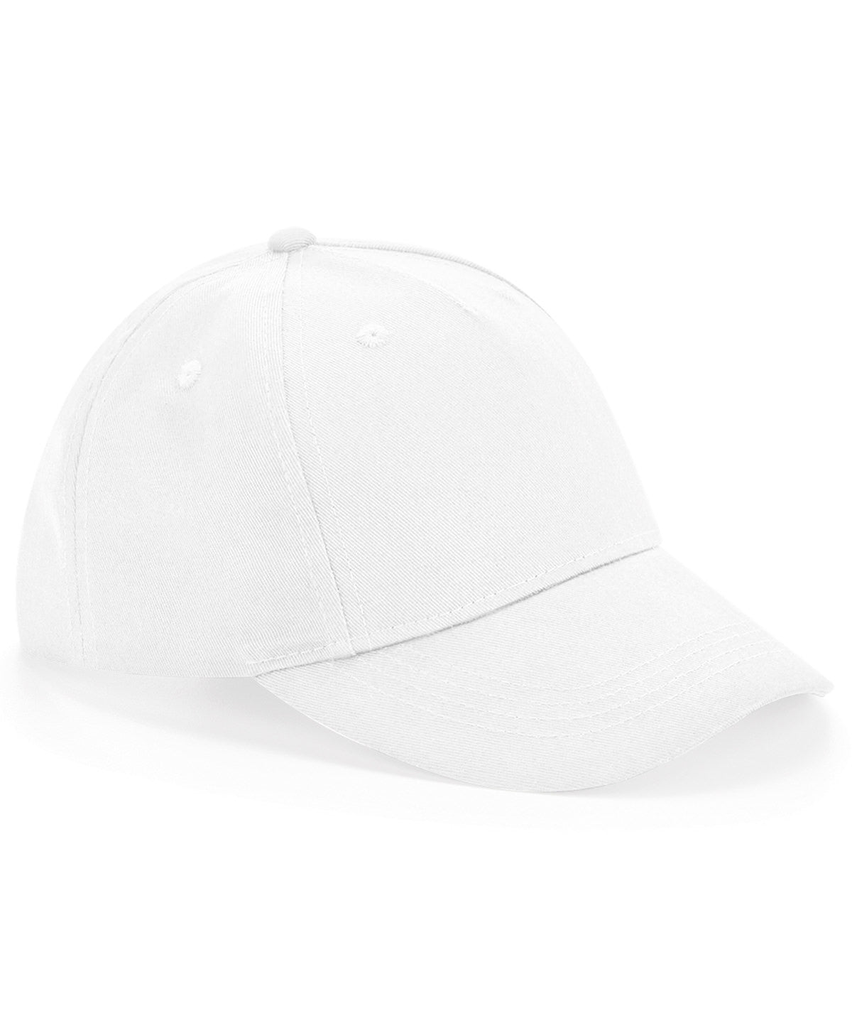 Gorra de cinco paneles de algodn orgnico para nios | Blanco