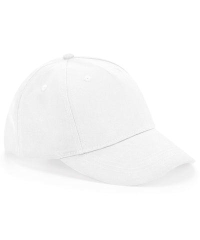 Gorra de cinco paneles de algodn orgnico para nios | Blanco