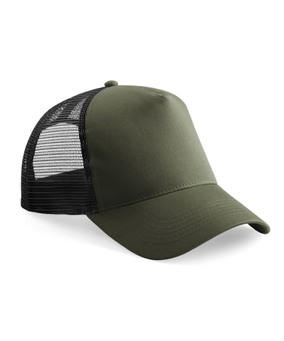 Junior Snapback Trucker Cap | Olivgrün/Schwarz