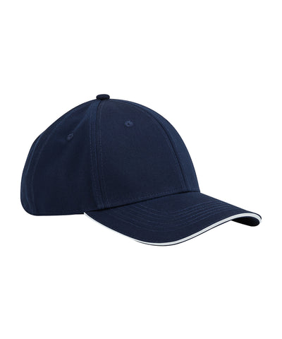 Gorra classique de tout produit biologique EarthAware® de 6 panneaux avec visera type sandwich | Bleu Réel