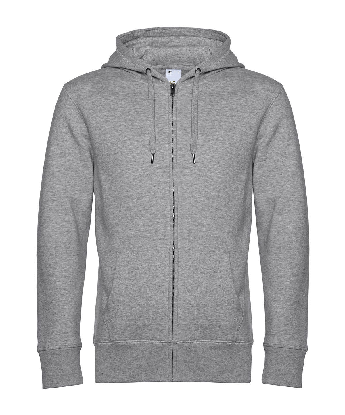 BC KING Kapuzenjacke mit Reißverschluss | Heather Grey