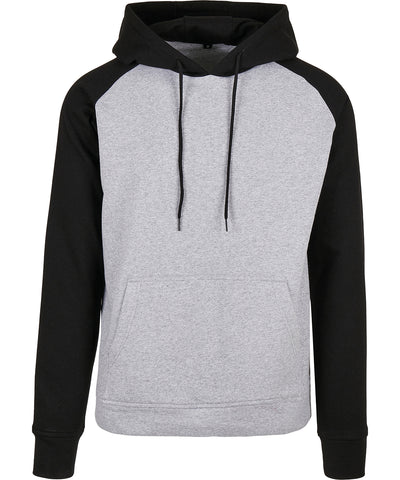 Basic Raglan-Sweatshirt | Grau meliert/Schwarz