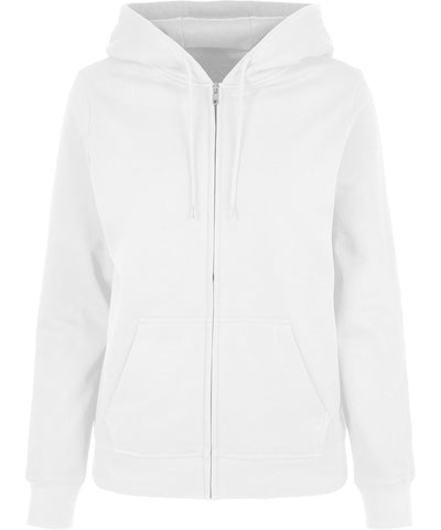 Sudadera con capucha bsica para mujer con cremallera | Blanco