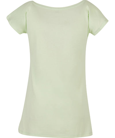 Damen T-Shirt mit U-Ausschnitt | Helles Mintgrün