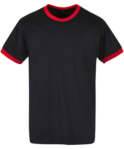 Camiseta de manga corta | Negro/Rojo Ciudad