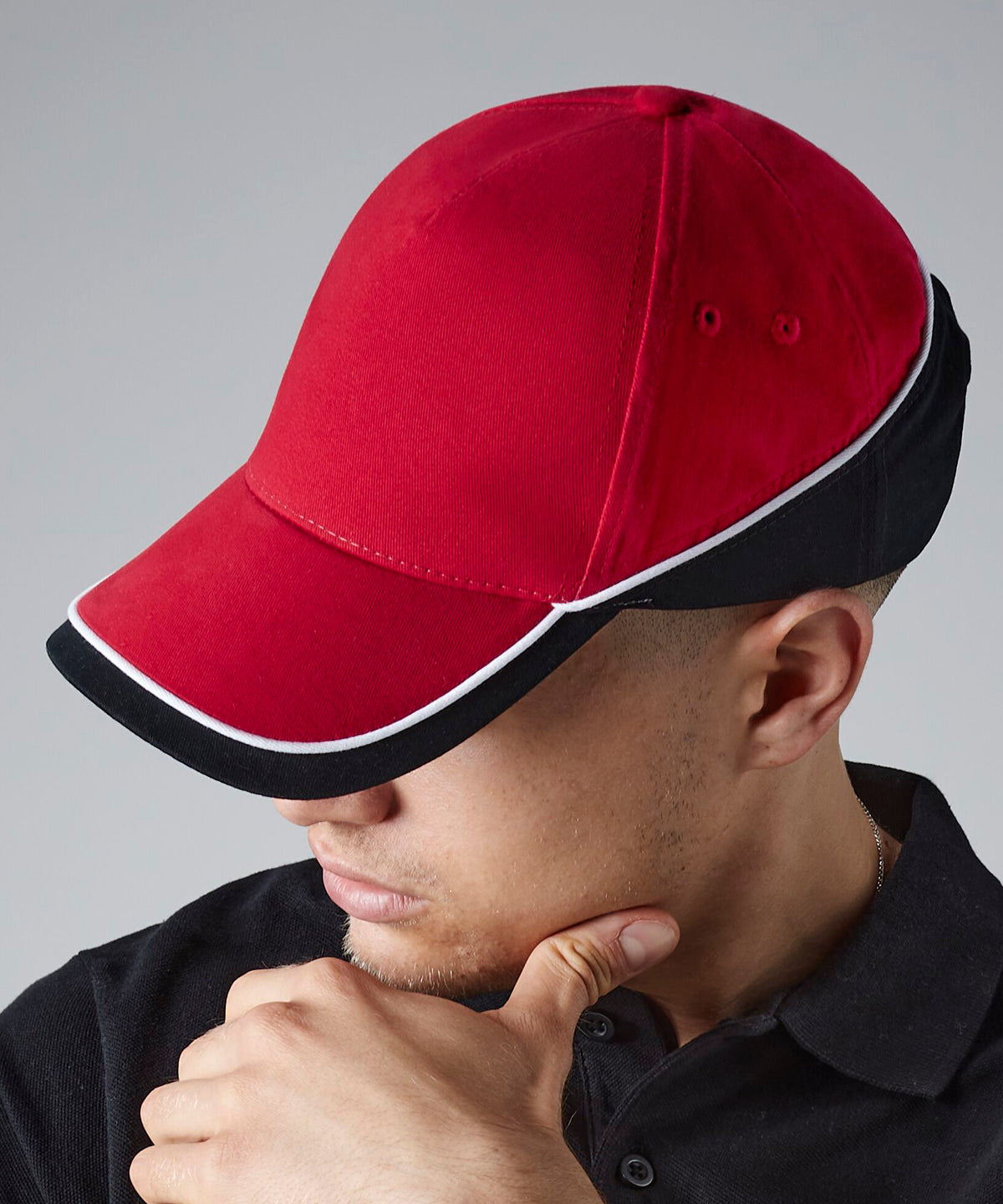 Wettkampfkappe für Team | Marineblau/Klassisches Rot