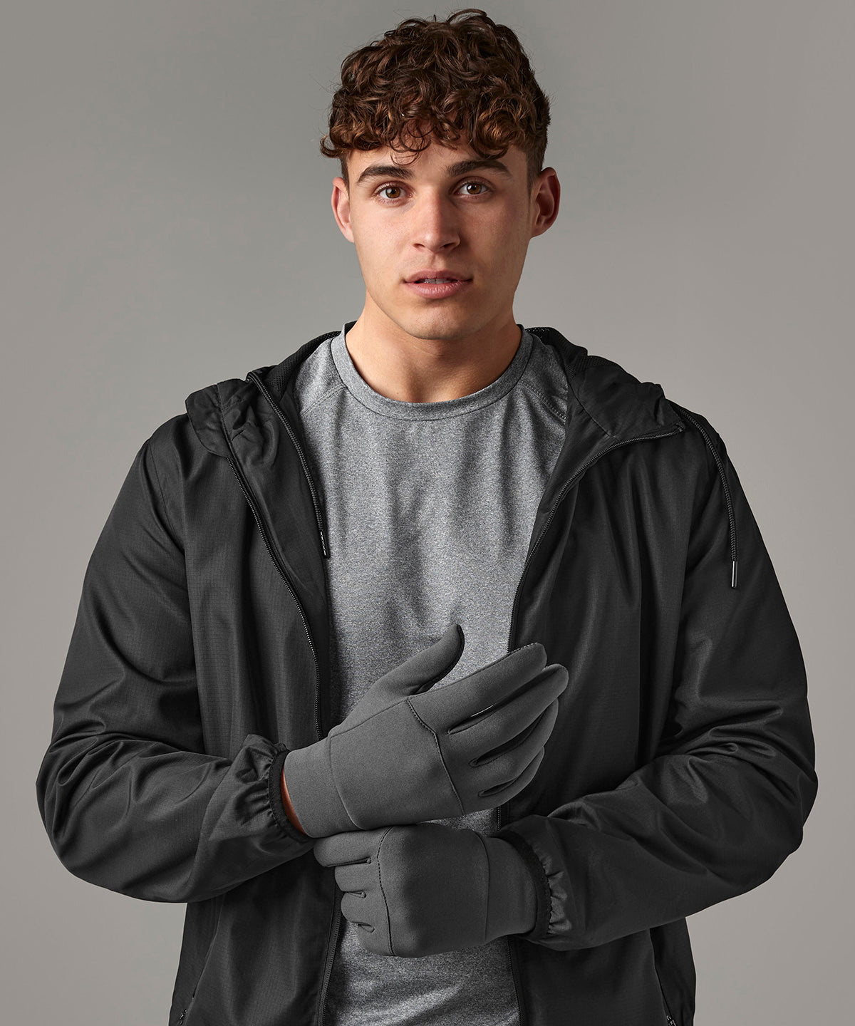 Guantes tcnicos deportivos Softshell | Negro