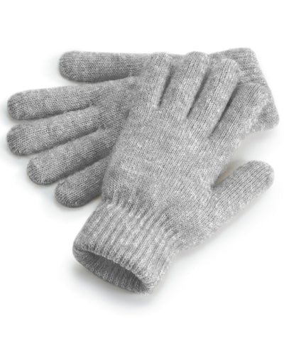 Guantes acogedores con puos de canal | Gris Marengo