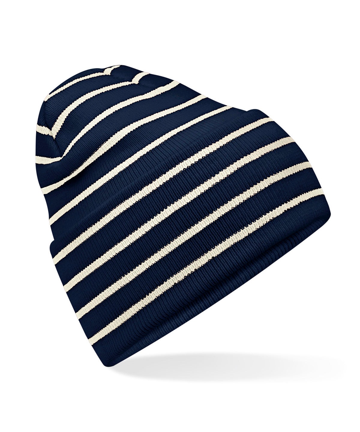 Original Deep Cuff Striped Beanie | Marineblau/Weiches Weiß