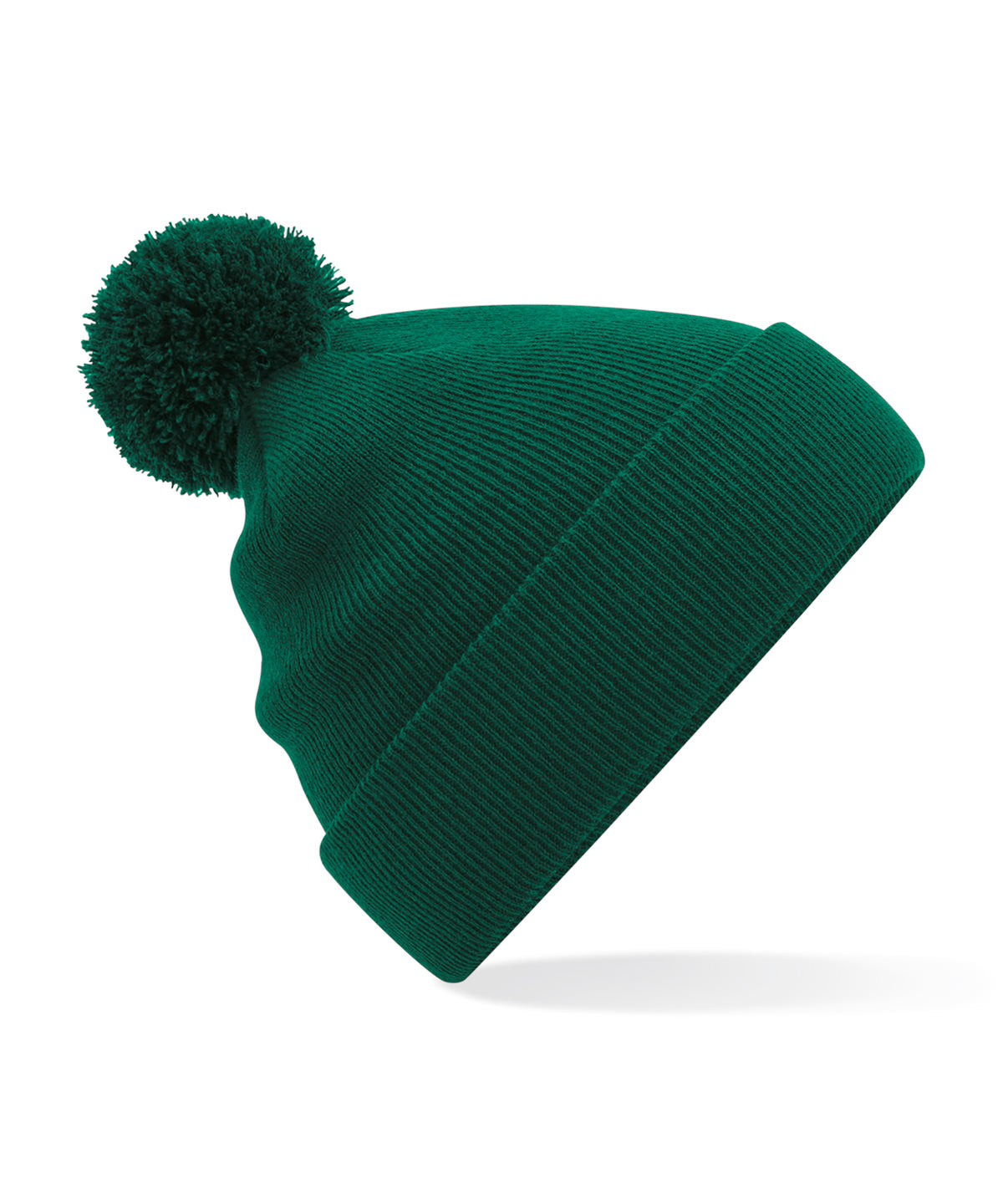 Gorro de lana con pompones original | Verde Botella