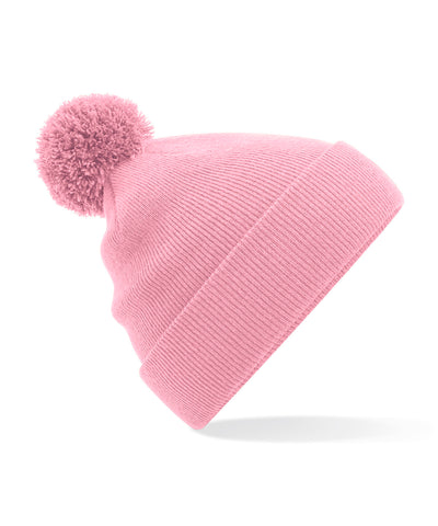 Gorro de lana con pompones original | Rosa Empolvado