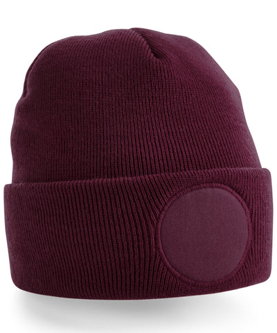 Gorro de parche circular | Burdeos