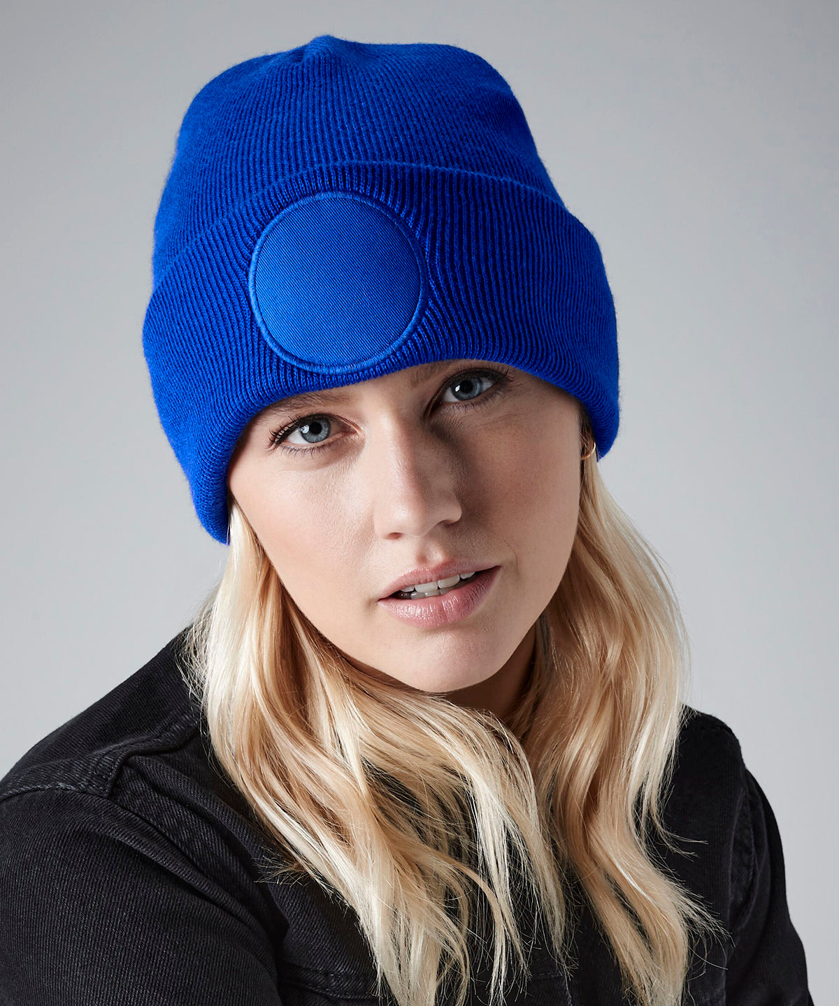 Gorro de parche circular | Negro