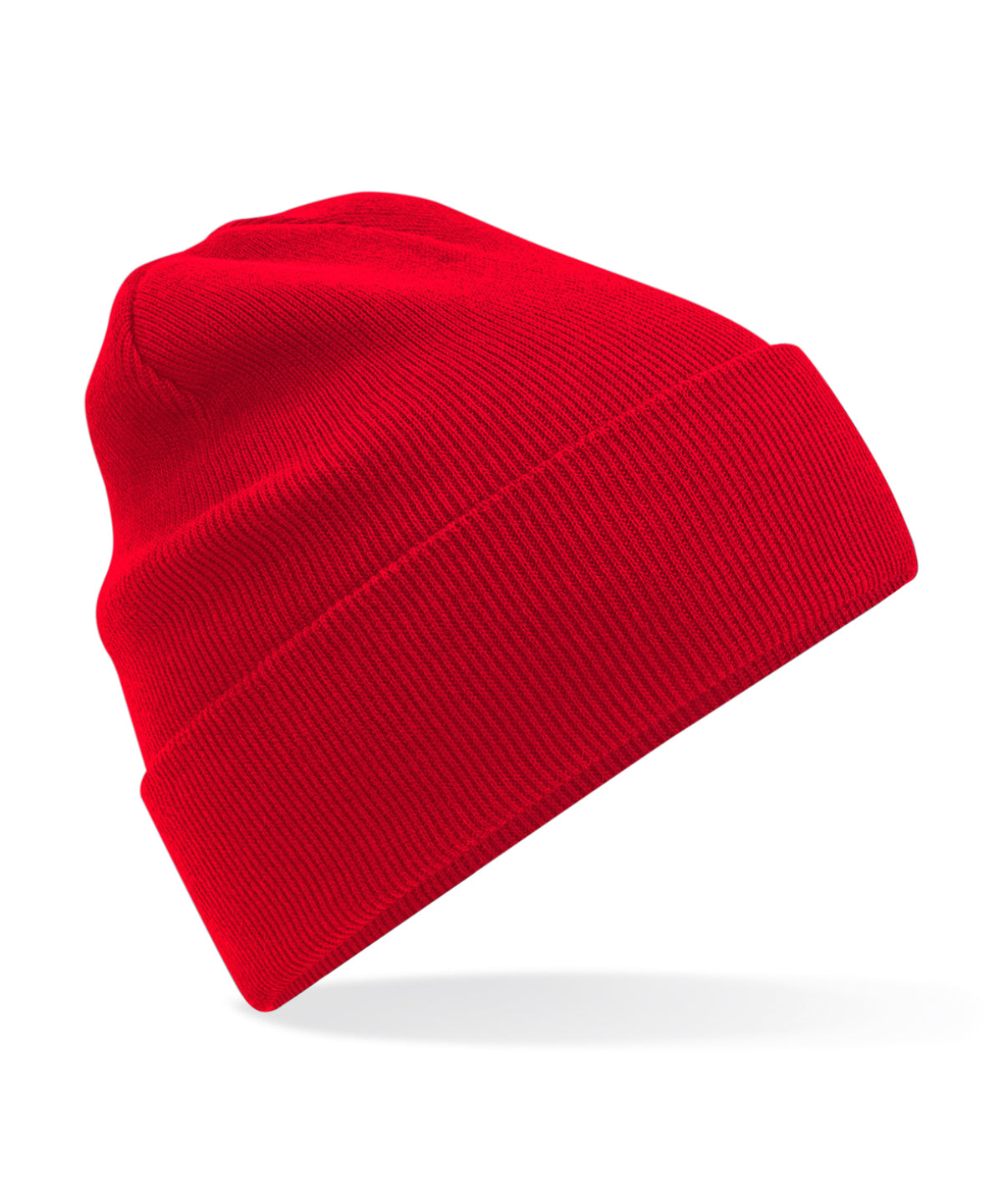 Gorro de punto original con vuelta de algodn orgnico | Rojo Clsico