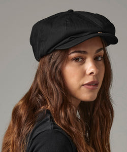 Gorra de estilo Newsboy | Negro