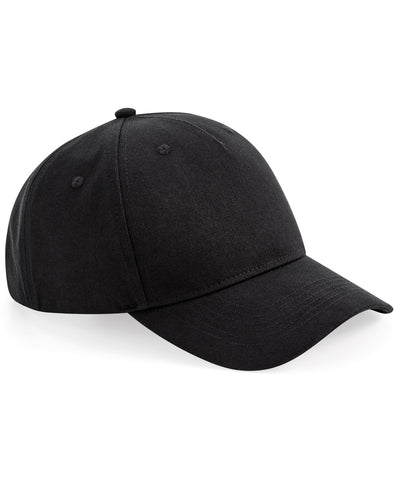 Gorra de 5 paneles de algodn orgnico | Negro
